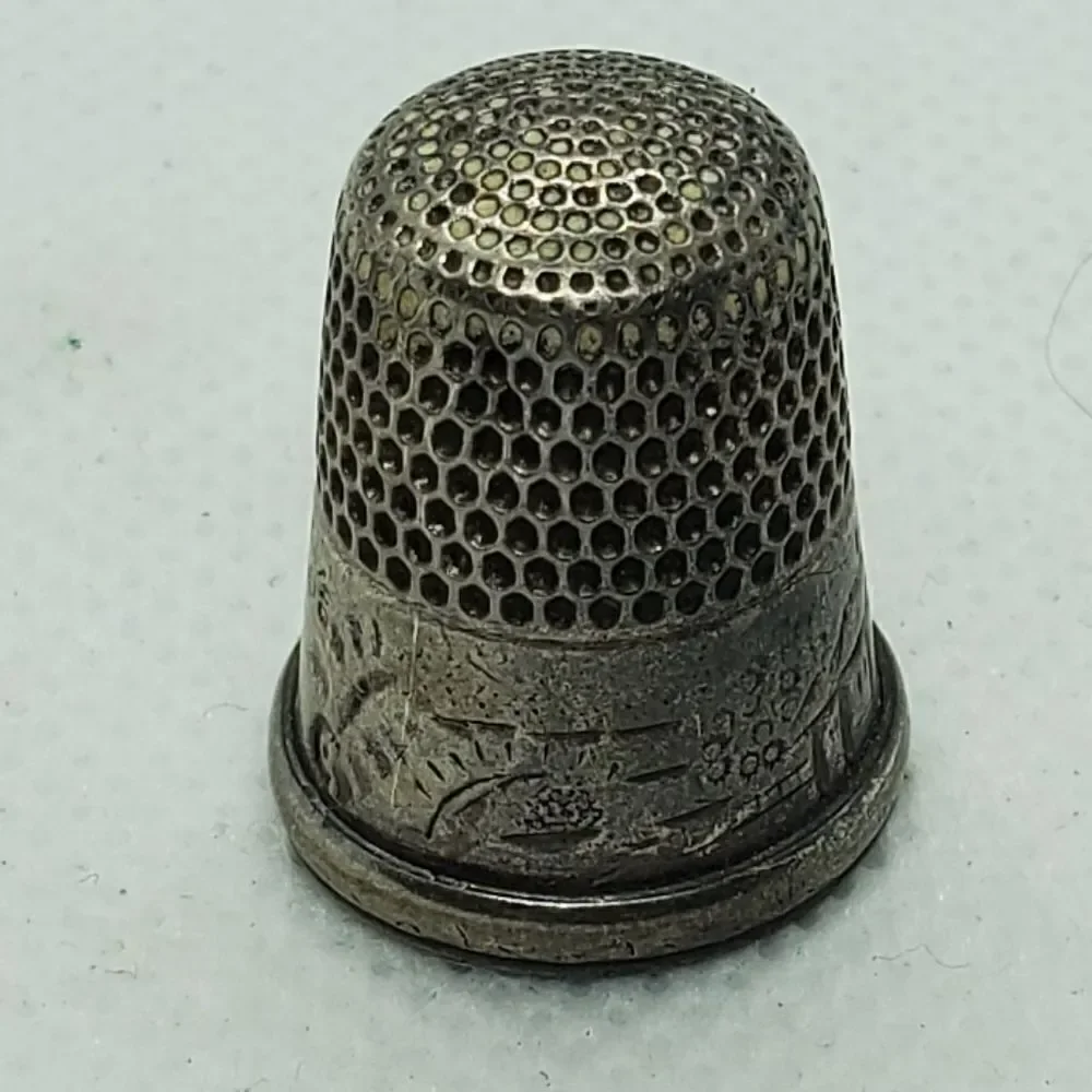 Vintage Artisan Sterling Silver Thimble